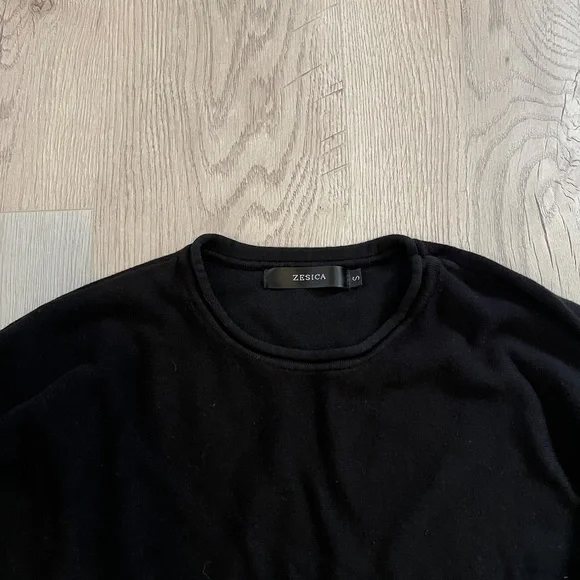 Women's Casual Long Sleeve Black Color Knit Pullover Sweatsuit 2 Piece Sz S - Picture 4 of 6